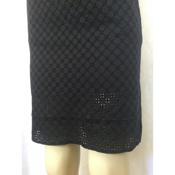 VINCE Dress Black Eyelet Square Neck Babydoll 4 S - Picture 4 of 6